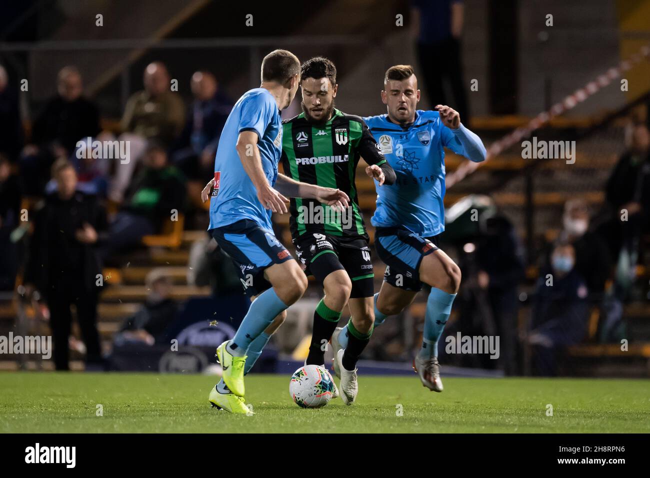 Western United forward Apostolos Stamatelopoulos (9) controls the ball