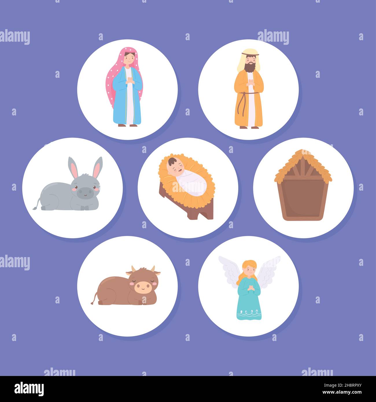 set cute manger Stock Vector Image &amp; Art - Alamy