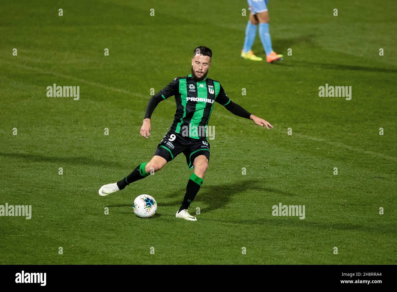 Western United forward Apostolos Stamatelopoulos (9) passes the ball