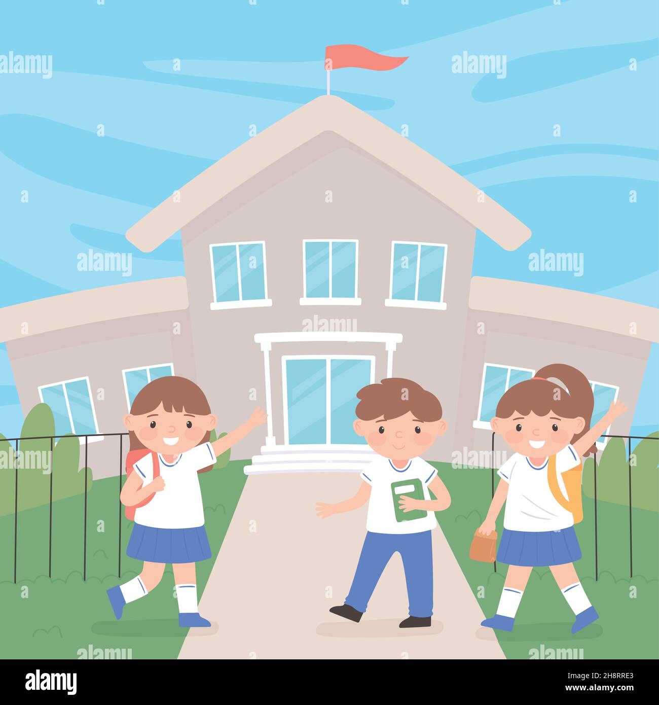 back to school students Stock Vector Image & Art - Alamy