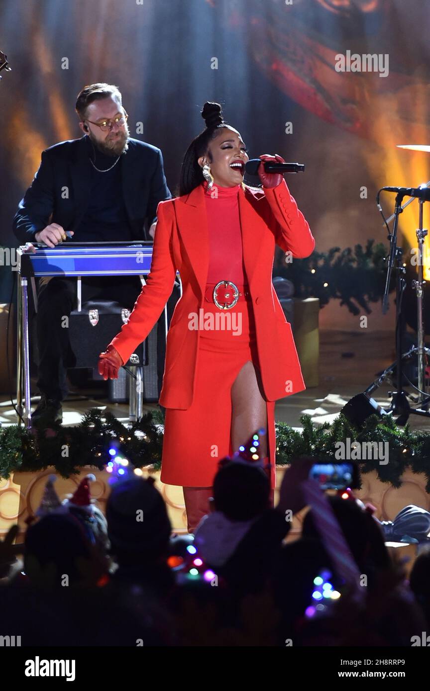 New York, NY, USA. 1st Dec, 2021. Mickey Guyton performs at the 2021