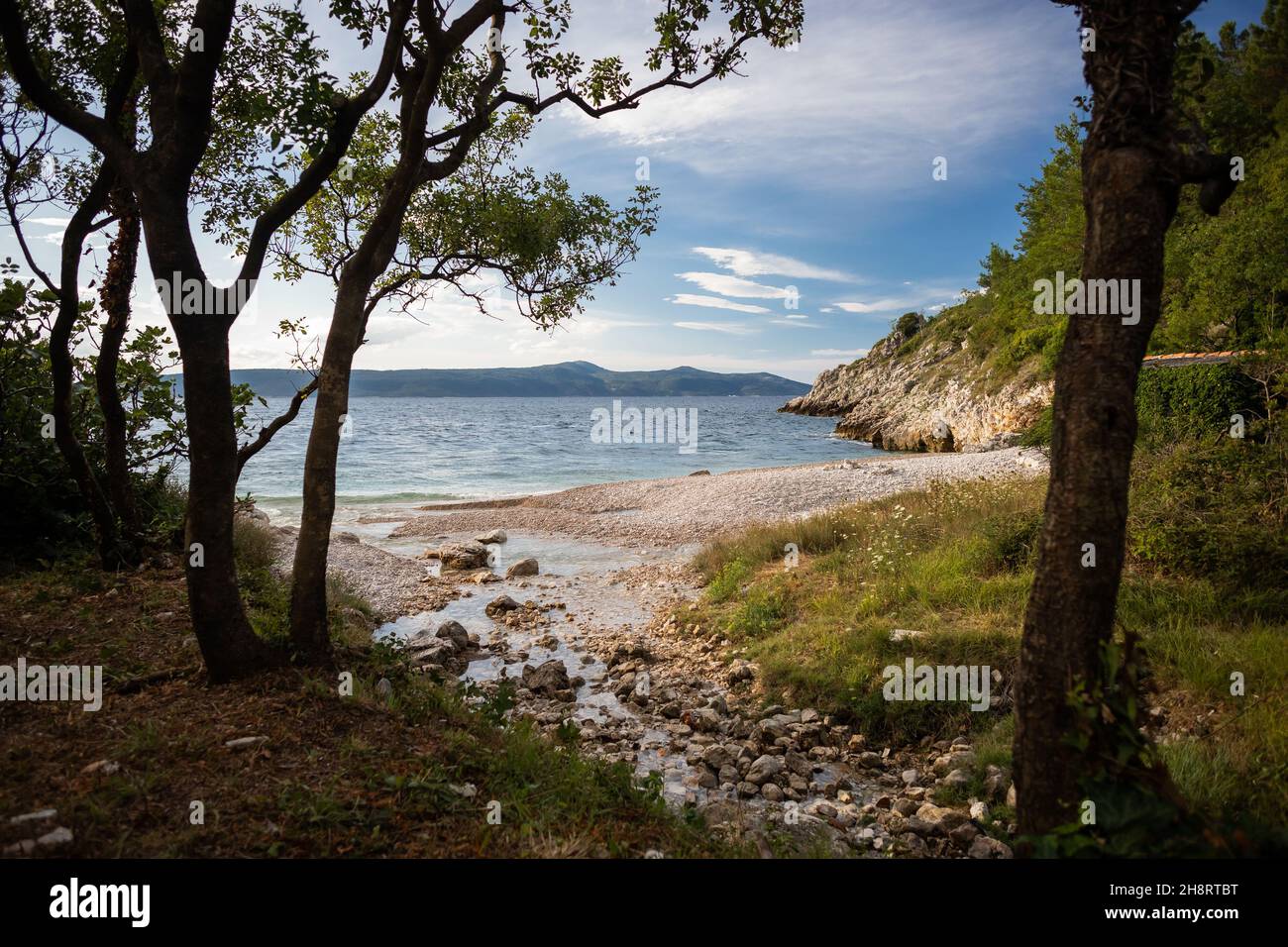 Pathway on the seashore leading to the sea Stock Photo - Alamy