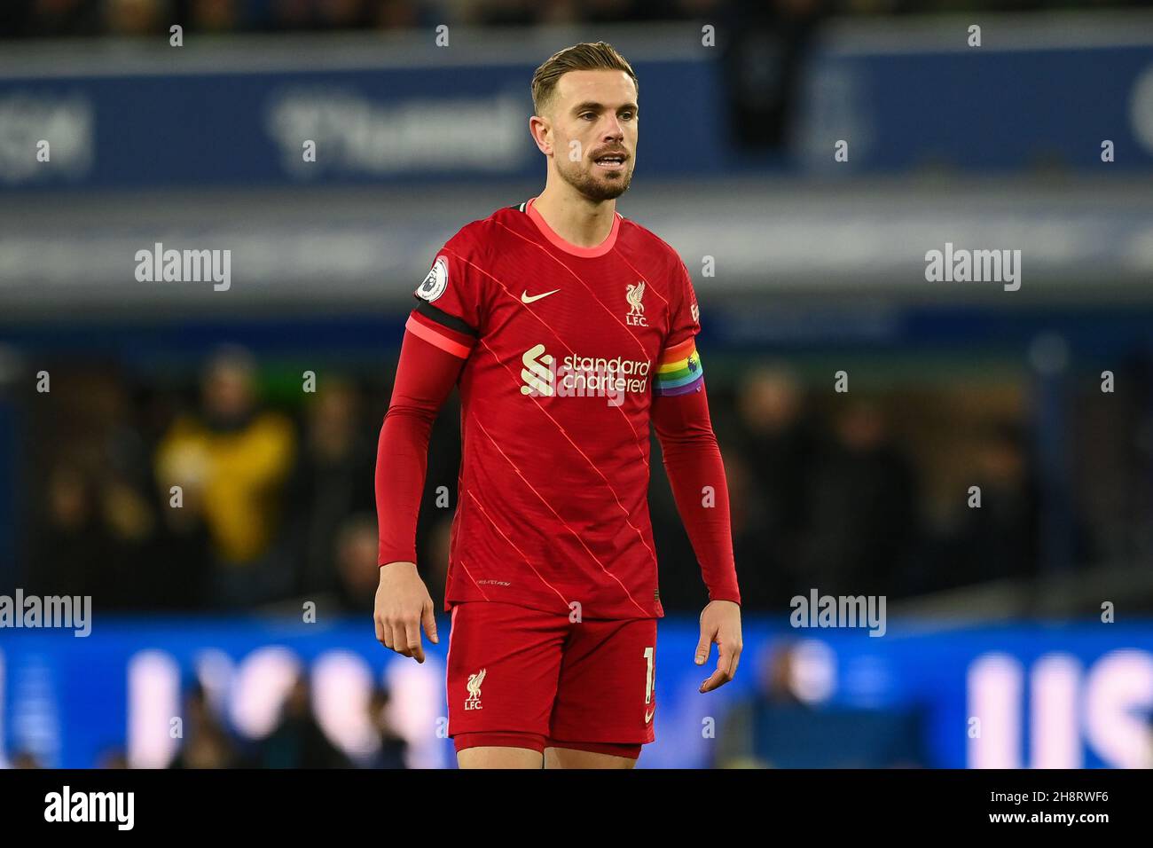 Jordan Henderson #14 of Liverpool in action during the game in, on 12/1/2021. (Photo by Craig Thomas/News Images/Sipa USA) Credit: Sipa USA/Alamy Live News Stock Photo