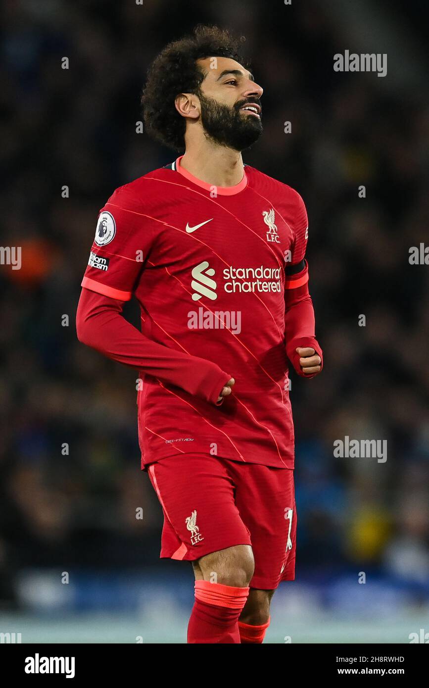 Mohamed Salah #11 of Liverpool during the game in, on 12/1/2021