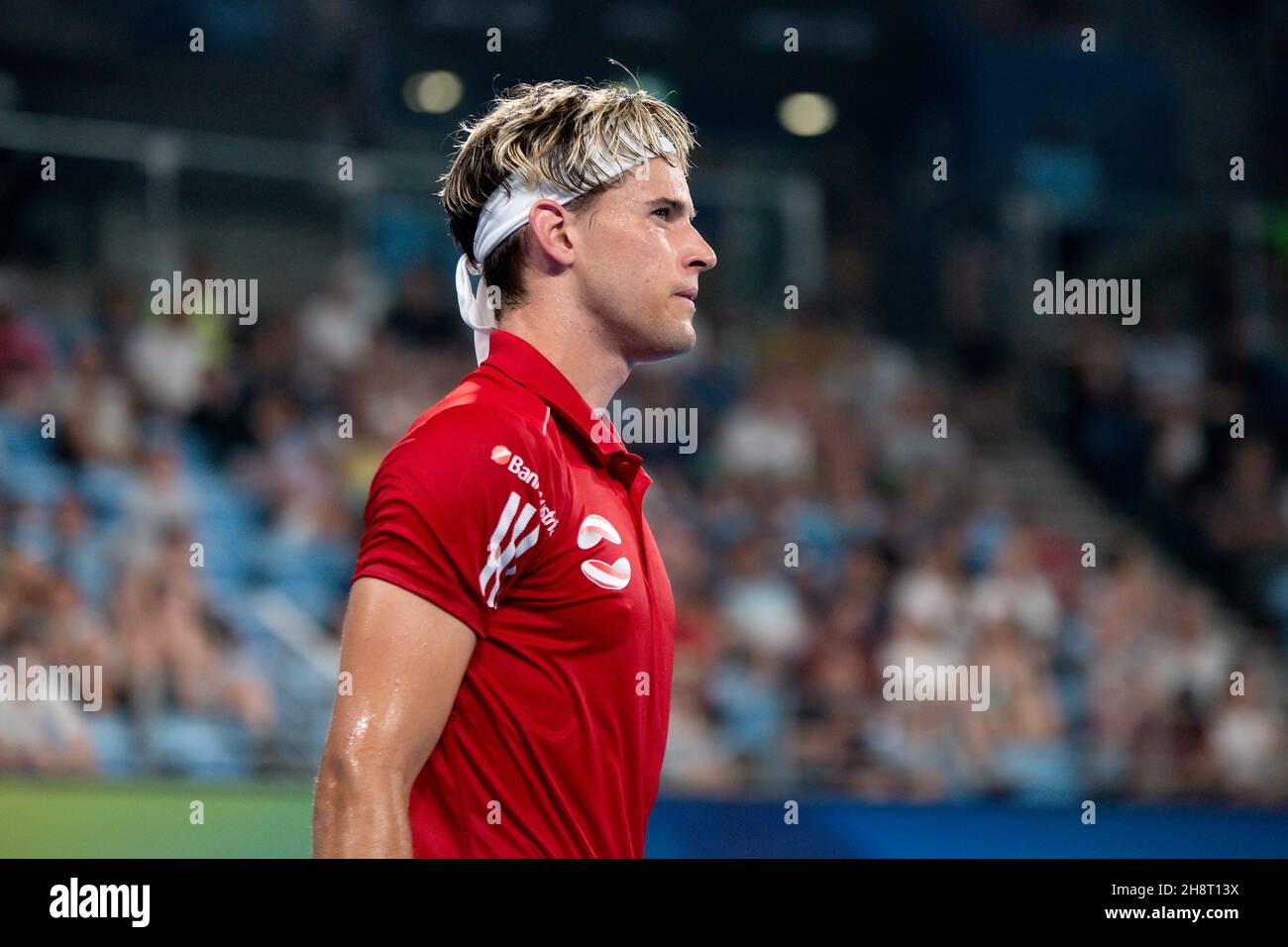 SYDNEY, AUSTRALIA - JANUARY 04: Dominic Thiem of Austria during day two of the Group singles match at the 2020 ATP Cup Tennis at Ken Rosewall Arena on January 04, 2020 in Sydney, Australia. Credit: Speed Media/Alamy Live News Stock Photo