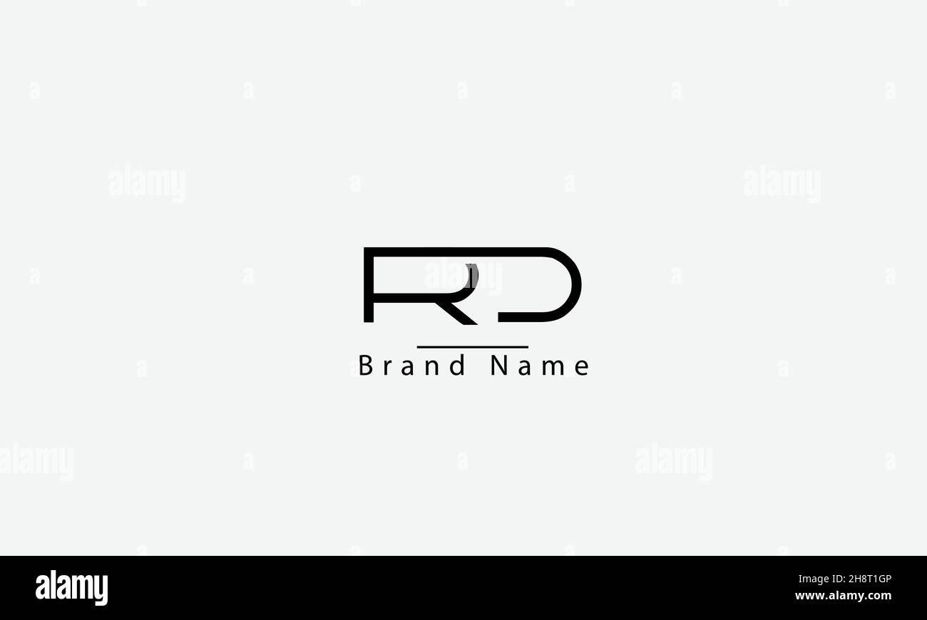 RD DR R D abstract vector logo design Stock Vector