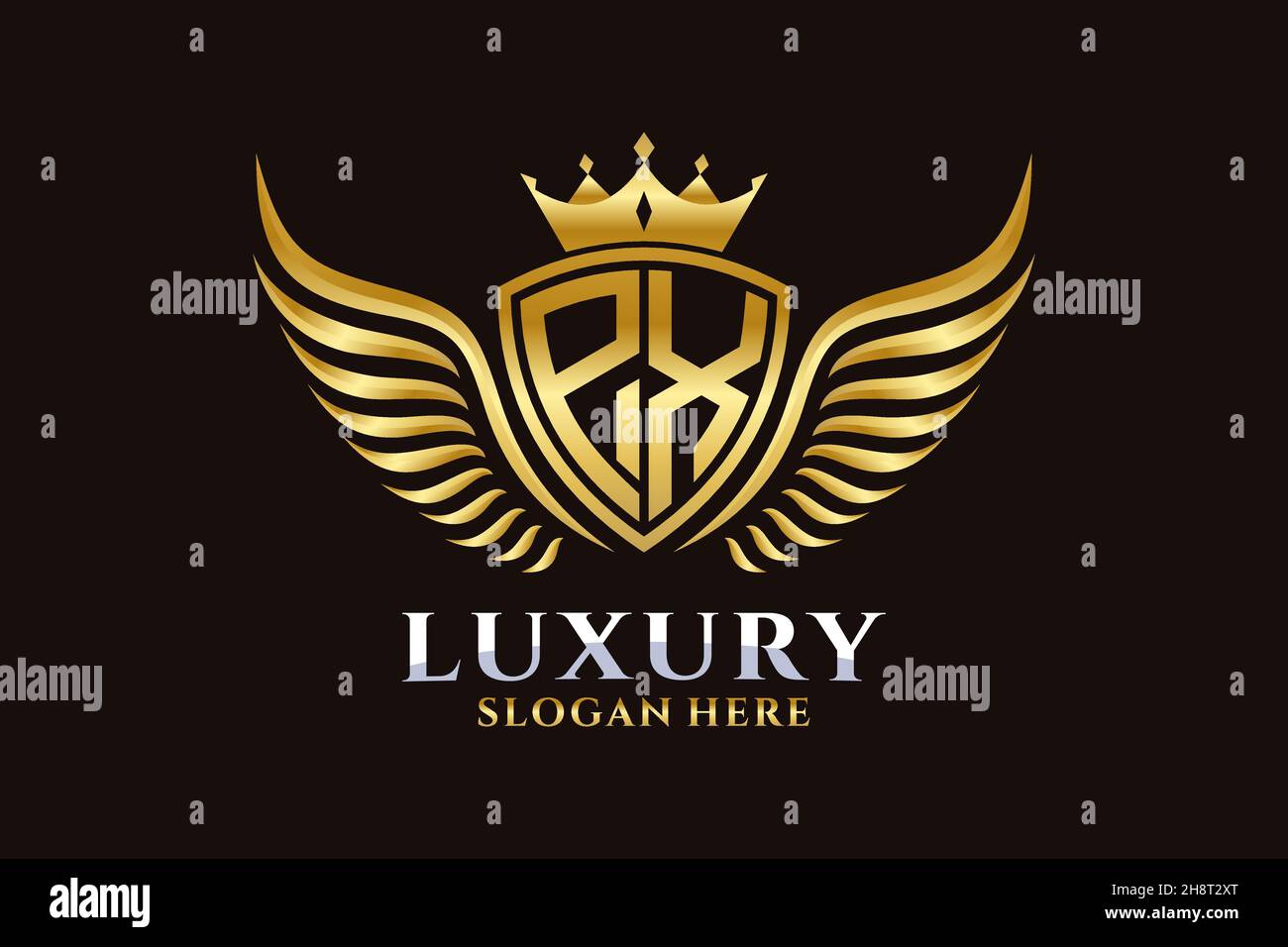 luxury-royal-wing-letter-px-crest-gold-color-logo-vector-victory-logo