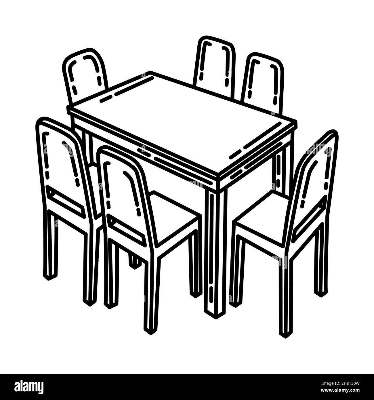 Restaurant Table Clipart Black And White