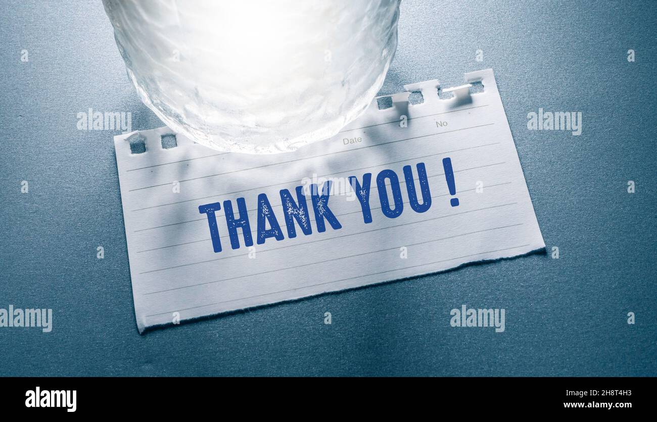 Close up of Thank You Word , Thanks Concept Idea Stock Photo - Alamy