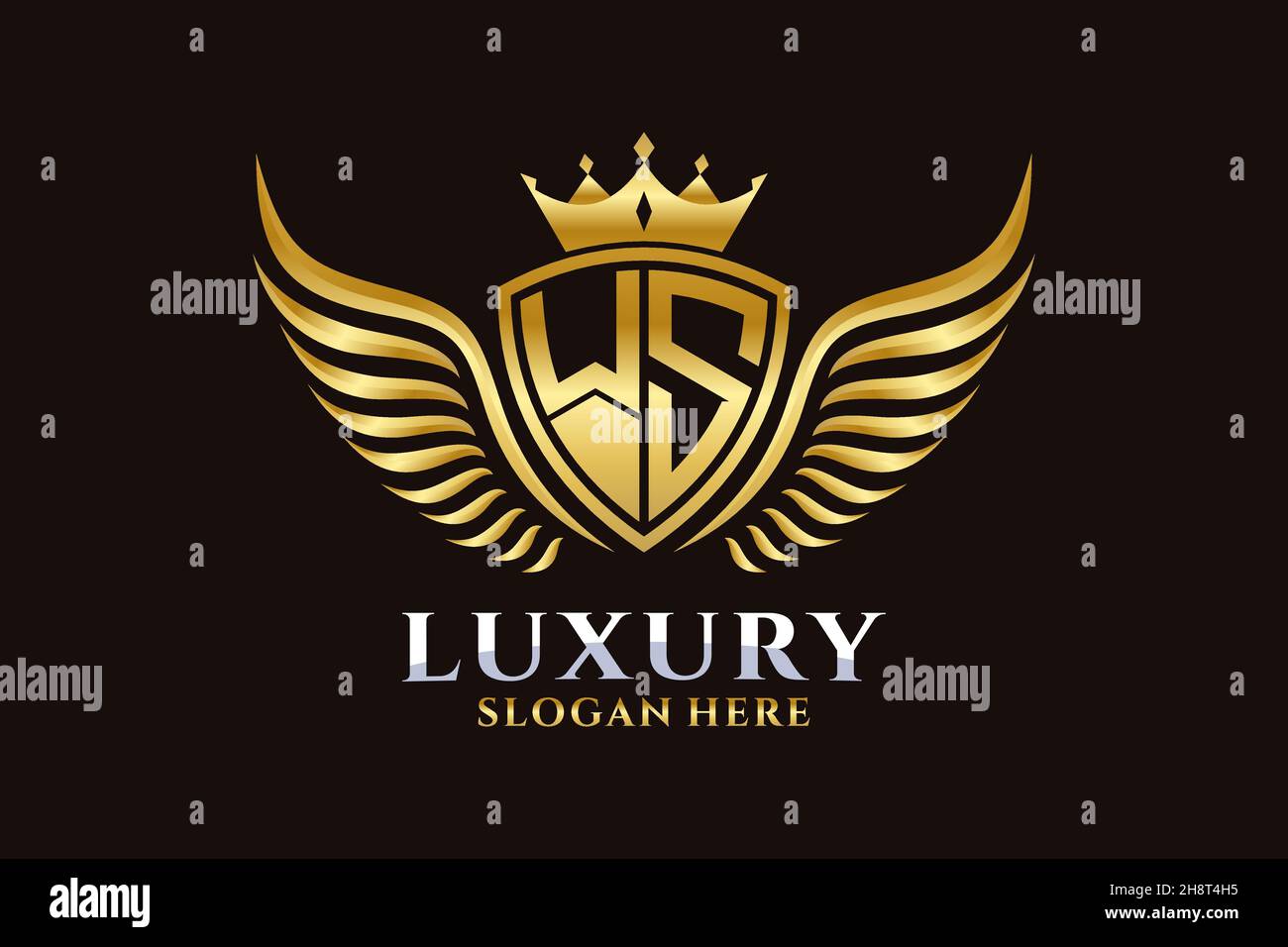 Letter FX logo with Luxury Gold Shield. Elegance logo vector