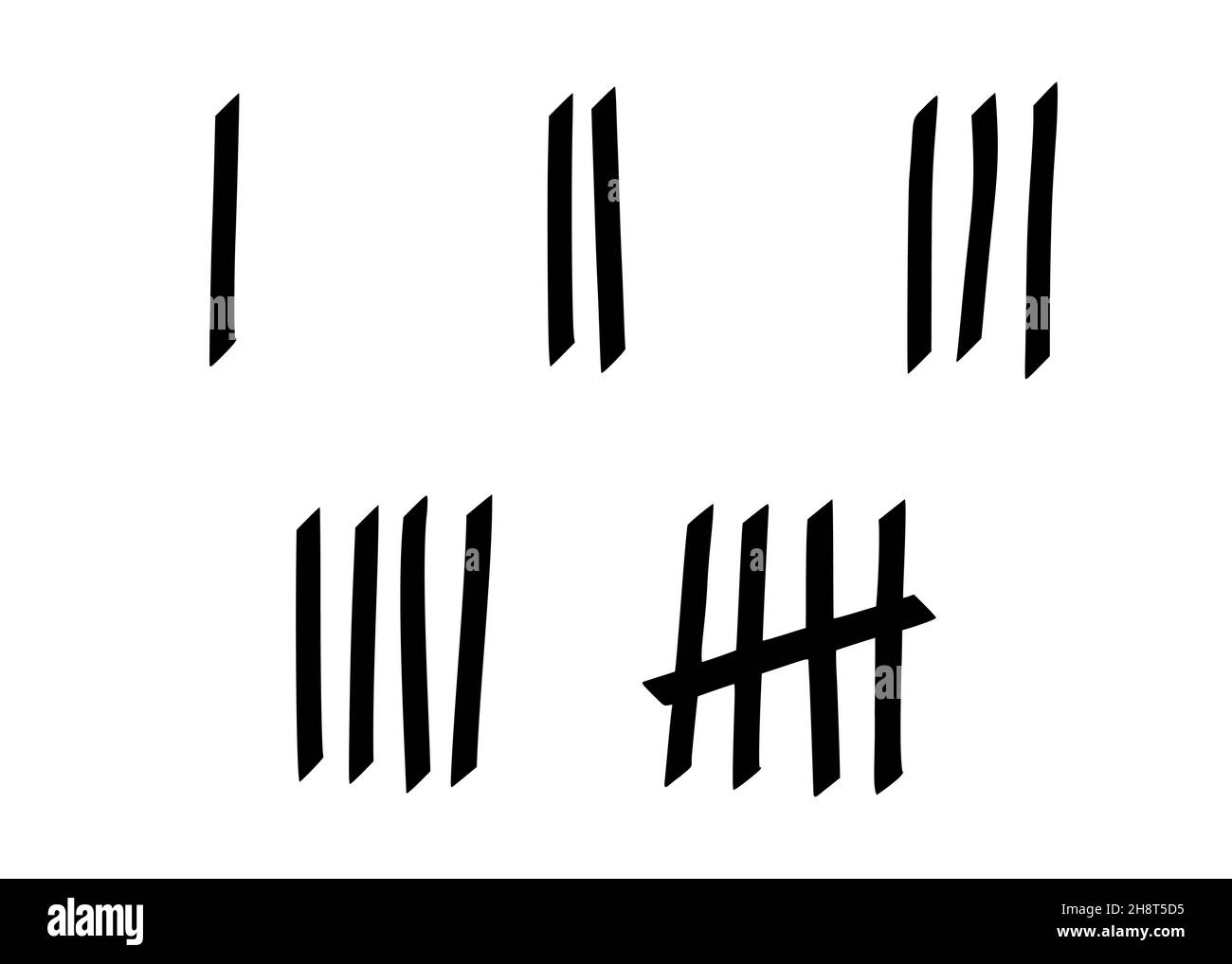 Tally marks to count days in prison. Tally marks for math lessons