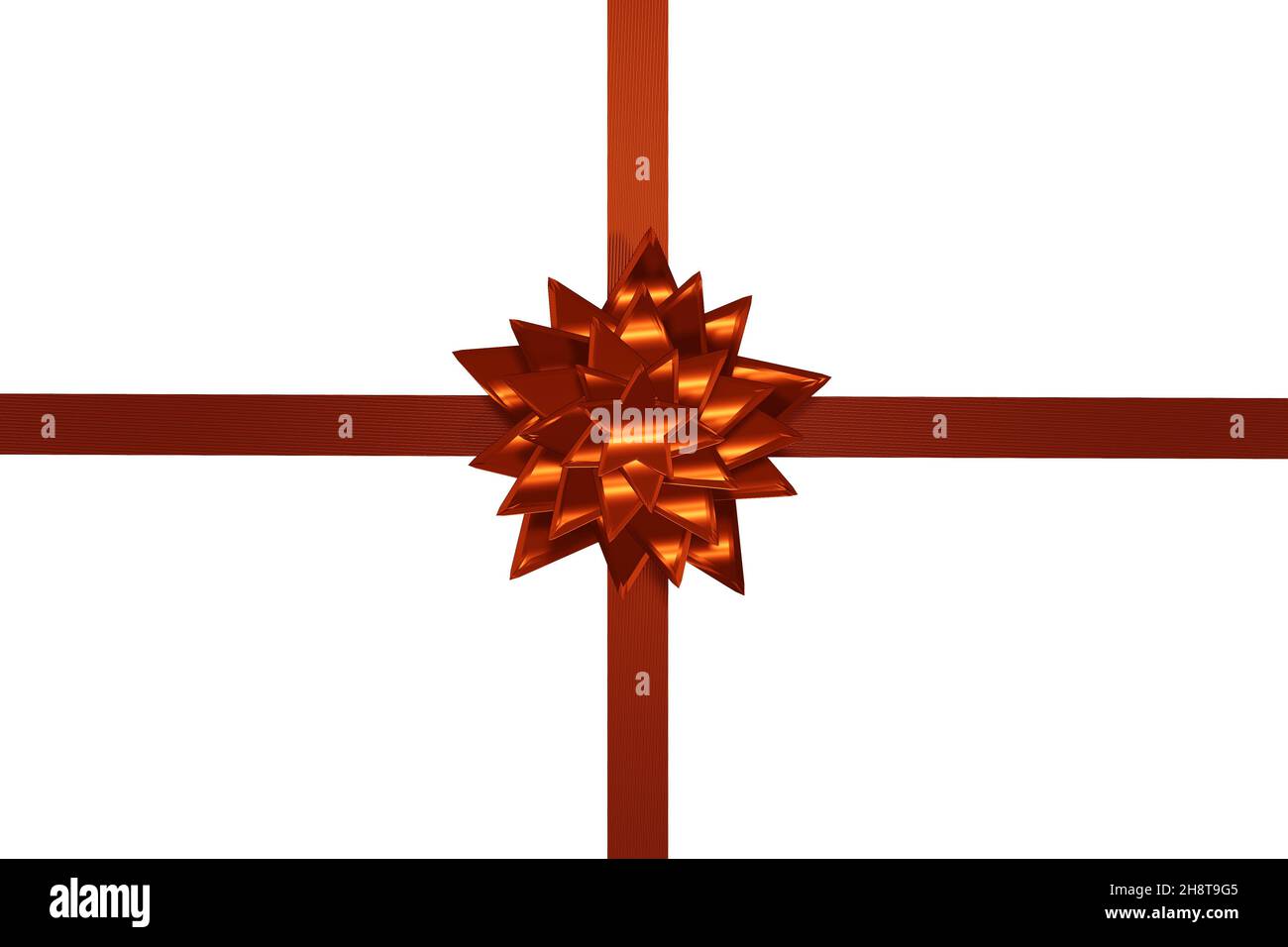 Red bow with ribbon isolated on white background Stock Photo - Alamy