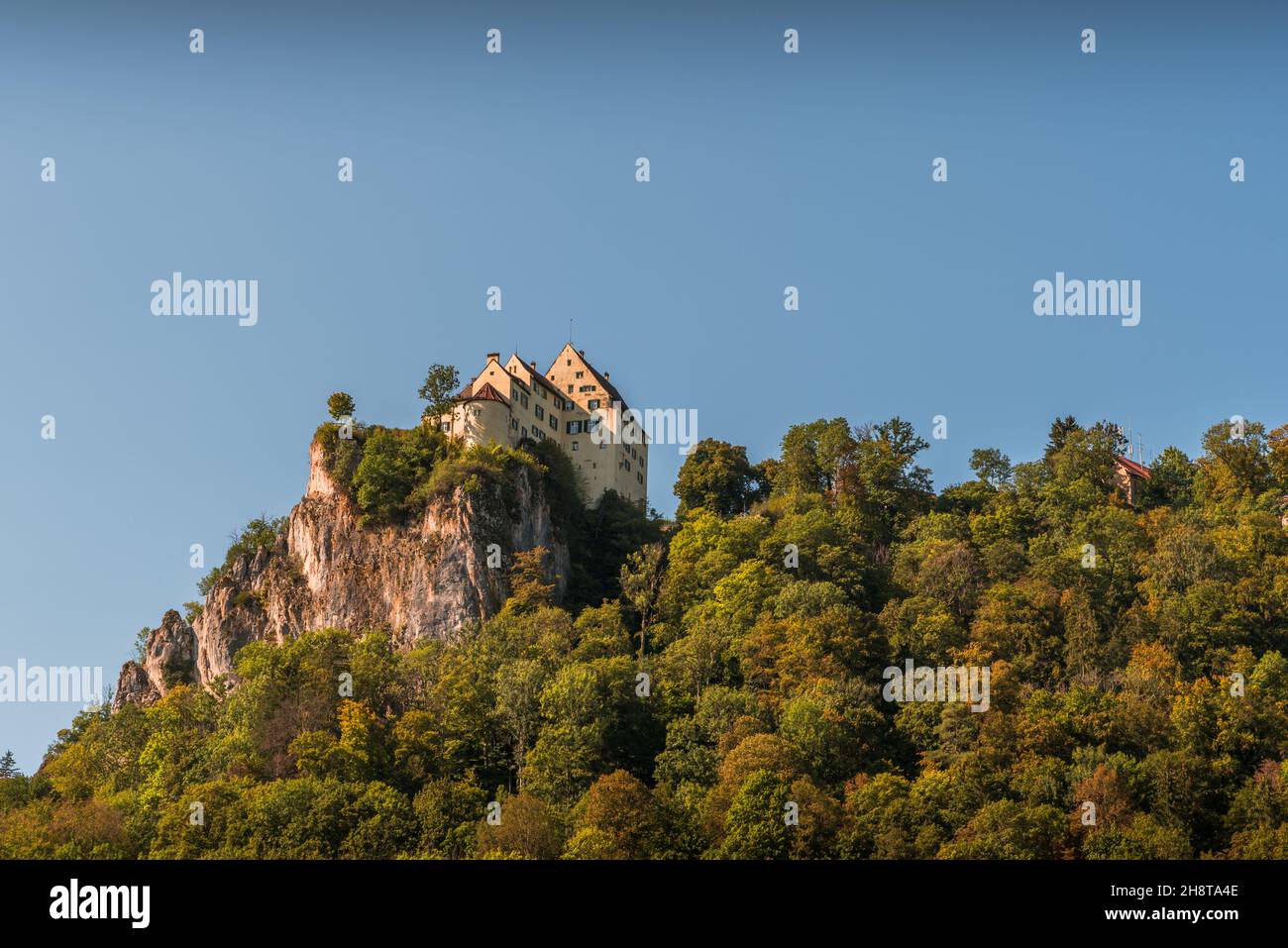 Werenwag Castle in the Upper Danube Nature Park, Beuron, Swabian Alps, Baden-Wuerttemberg, Germany Stock Photo