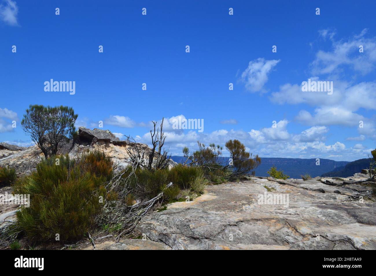 A view at Lincolns Rock in the Blue Mountains of Australia Stock Photo