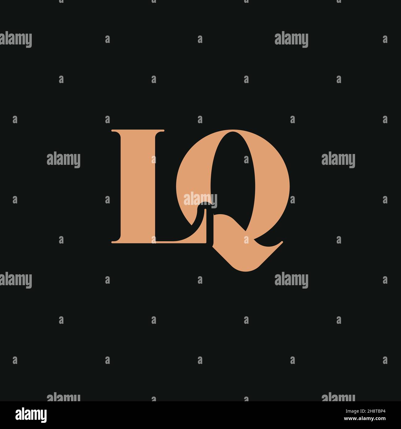 Abstract letter LQ logo. This logo icon incorporate with abstract shape ...