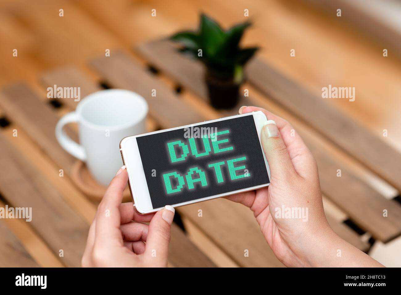 Sign displaying Due Date. Concept meaning The date when payment should