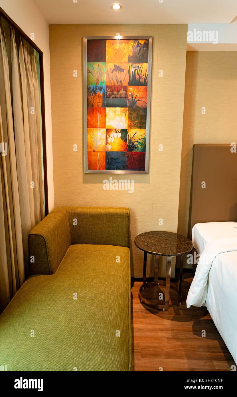 Living space in a modern luxury hotel room. Stock Photo