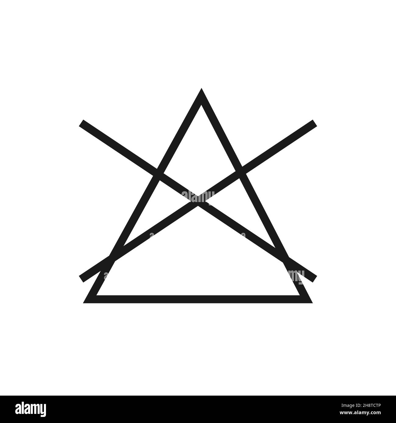 Do not bleach outline icon vector isolated on white background