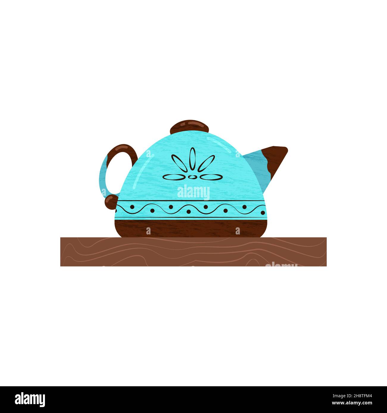 Porcelain tableware. Ceramic kitchen utensils. Vector objects on a white background Stock Vector