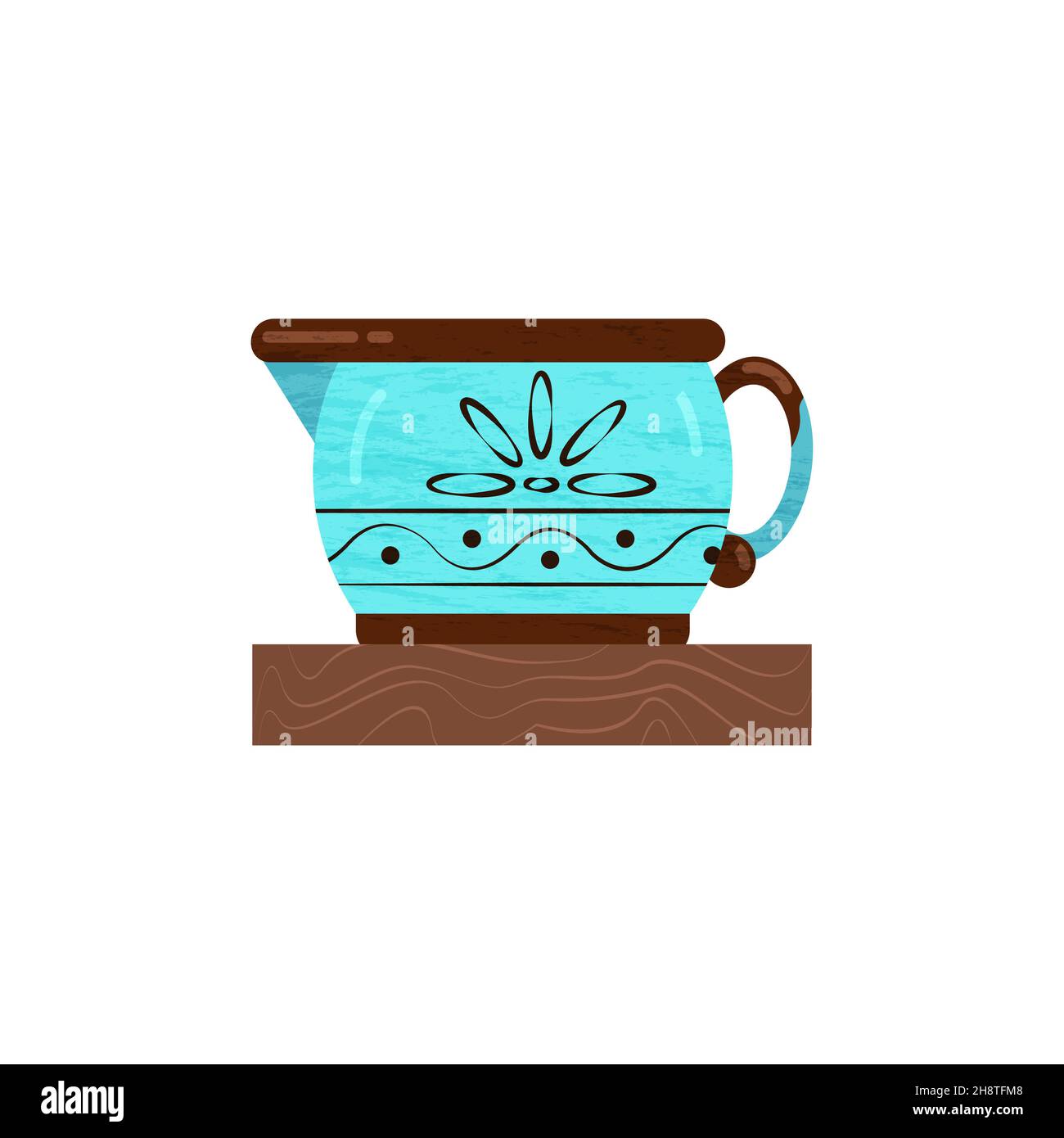 Porcelain tableware. Ceramic kitchen utensils. Vector objects on a white background Stock Vector