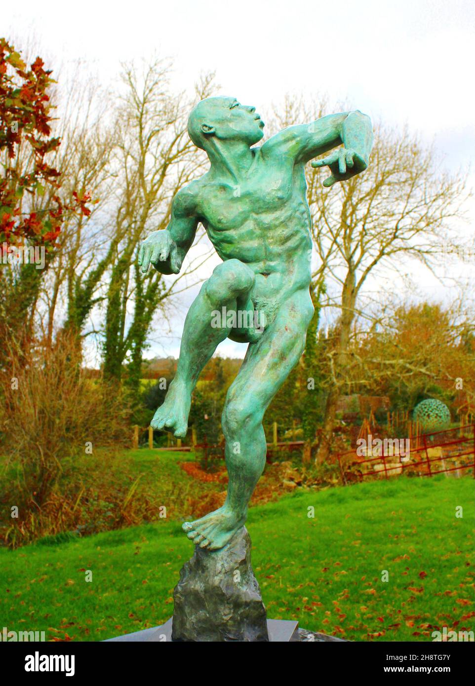 Breakdancing Icarus by Lucianne Lassalle - Dorchester Sculpture Park Stock Photo