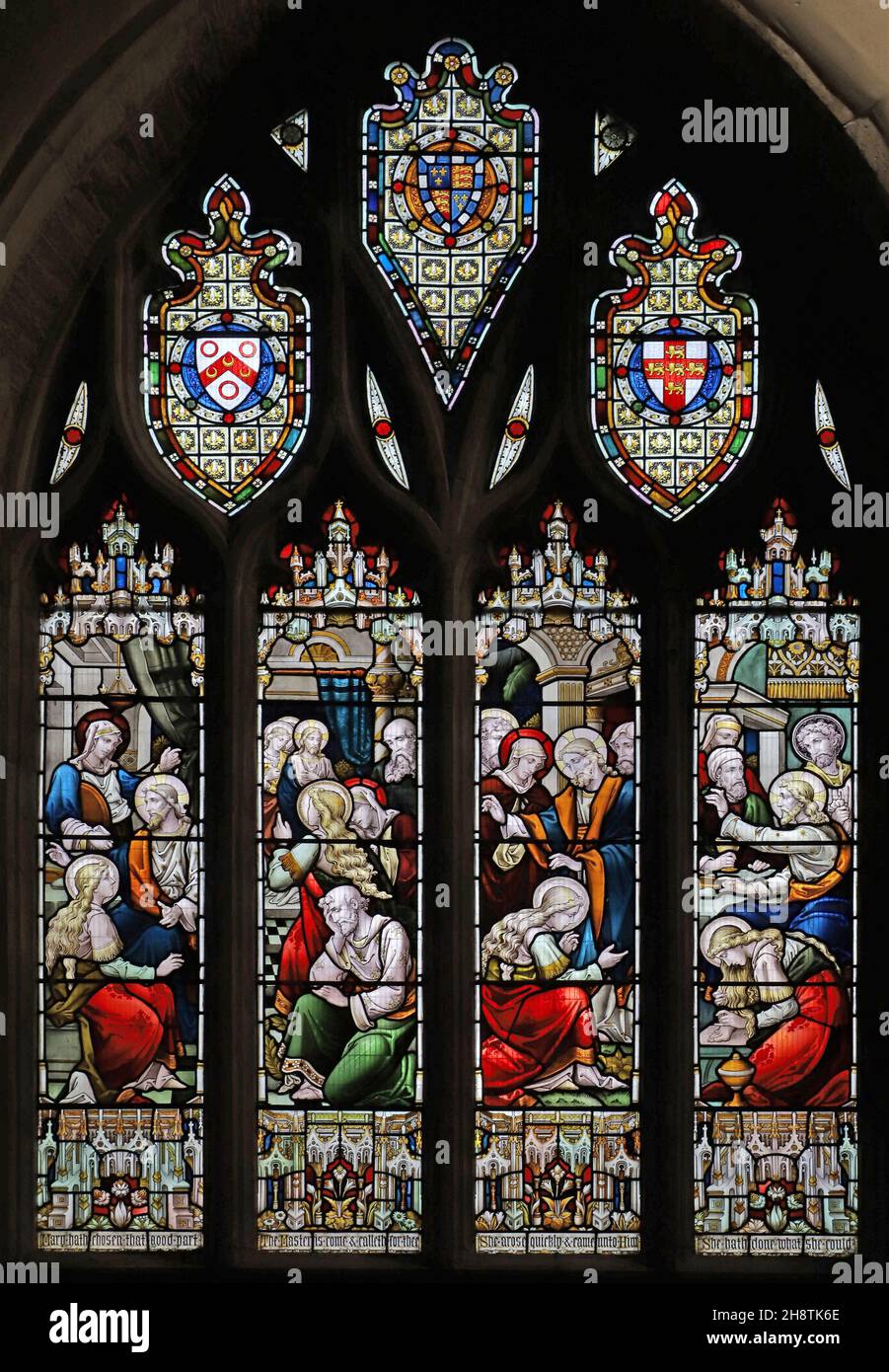 St. mary and st joseph stained glass hires stock photography and