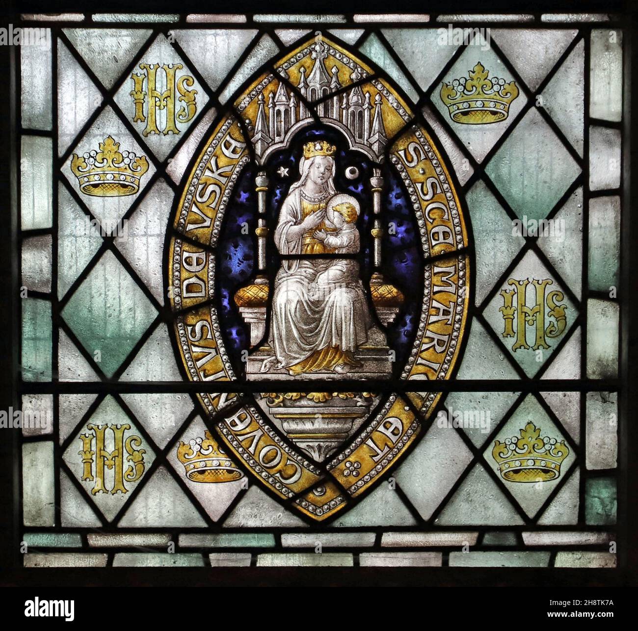 A stained glass window possibly by Percy Bacon & Brothers, St Mary's