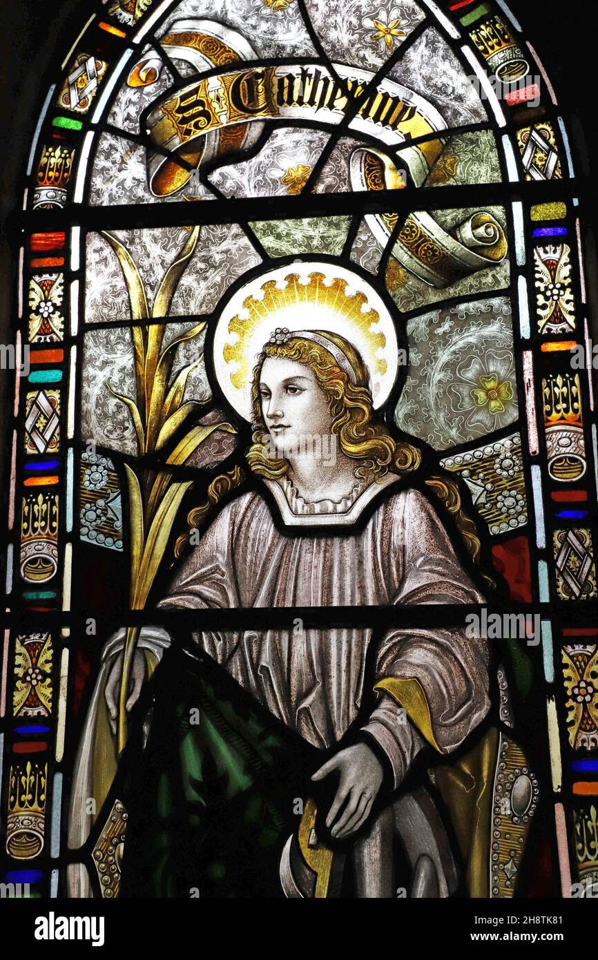 A stained glass window of 1896 by Percy Bacon & Brothers depicting St