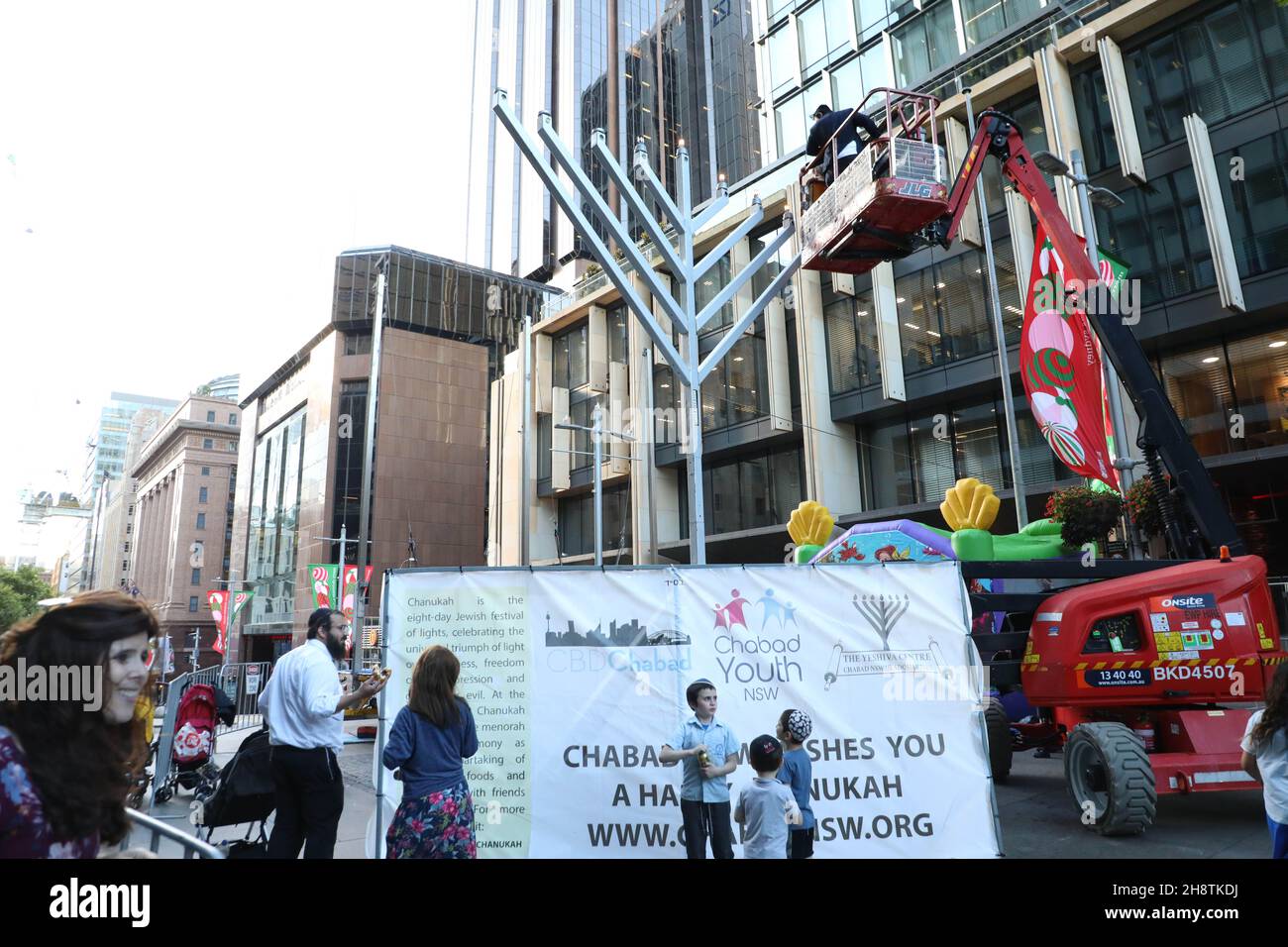 Sydney, Australia. 2nd December 2021. Hanukkah, also known as the