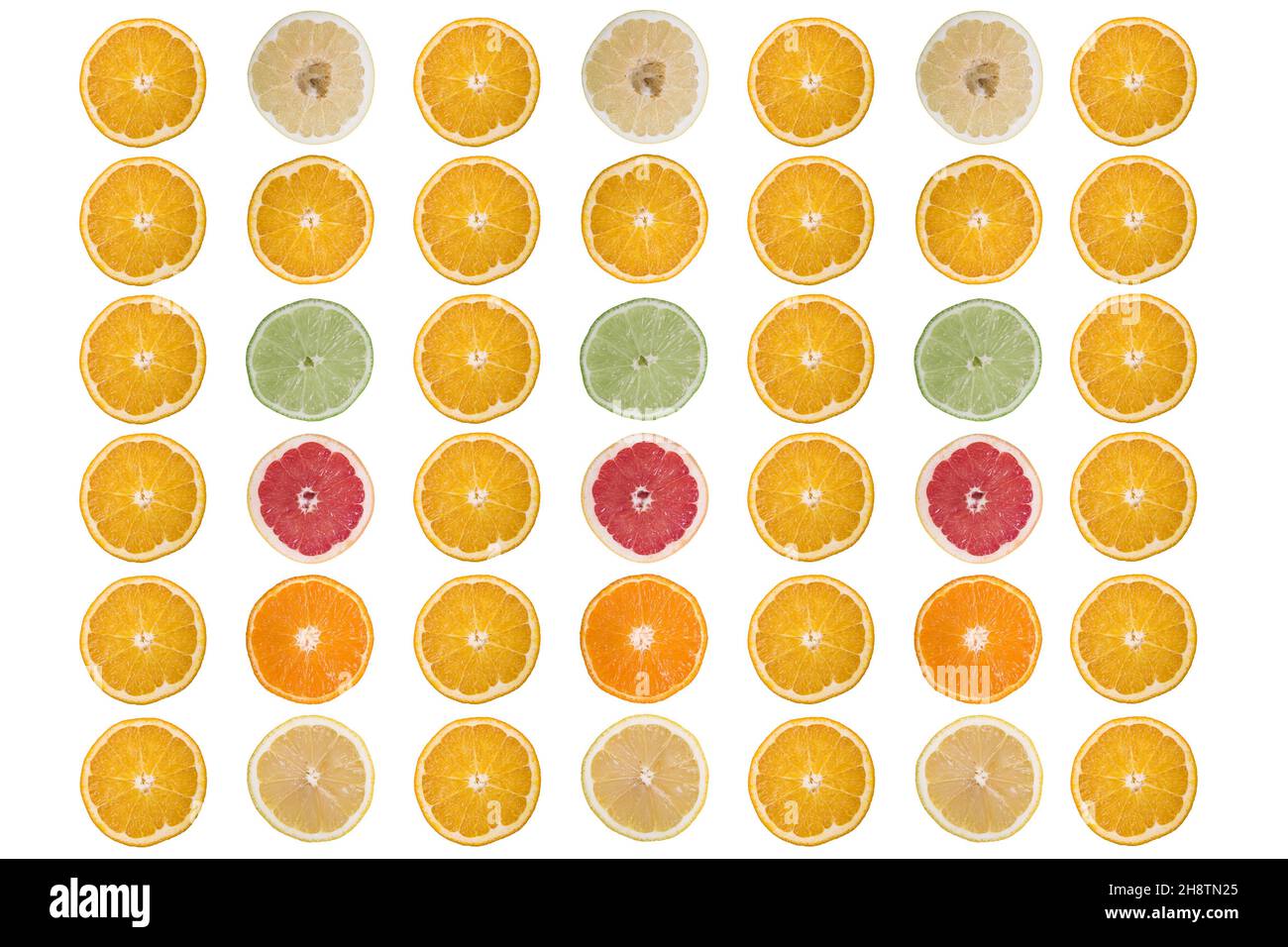 Set of fresh citrus slices isolated on white background Stock Photo - Alamy