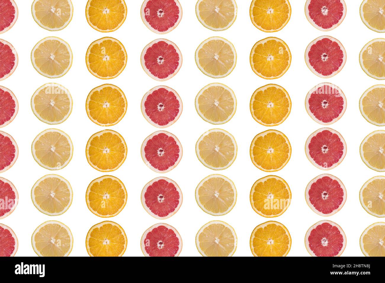 Set of fresh citrus slices isolated on white background Stock Photo - Alamy