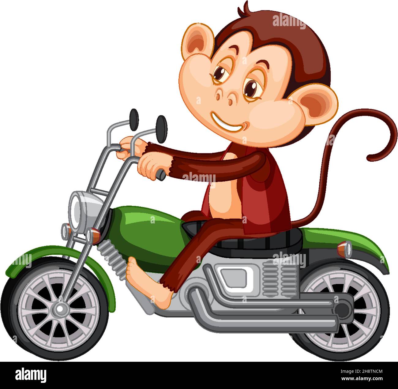 monkey driving motorcycle