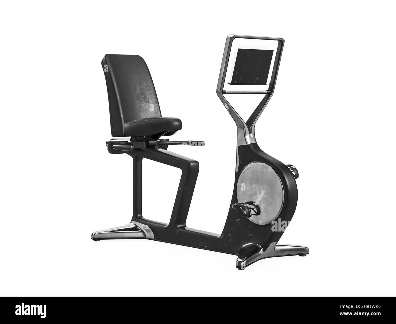 Multifunctional gym machine, angle view isolated on white background. 3D Rendering, Illustration. Stock Photo