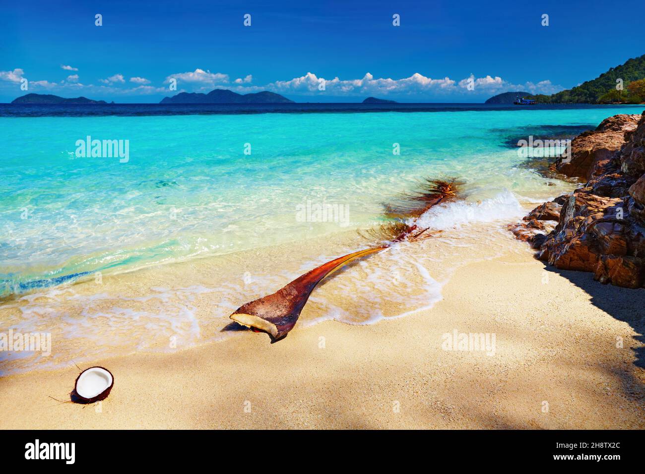 Tropical beach, Wai island, Thailand Stock Photo