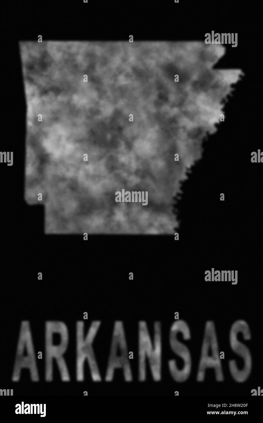 Map of Arkansas made of smoke, Air pollution, ecology Stock Photo Alamy