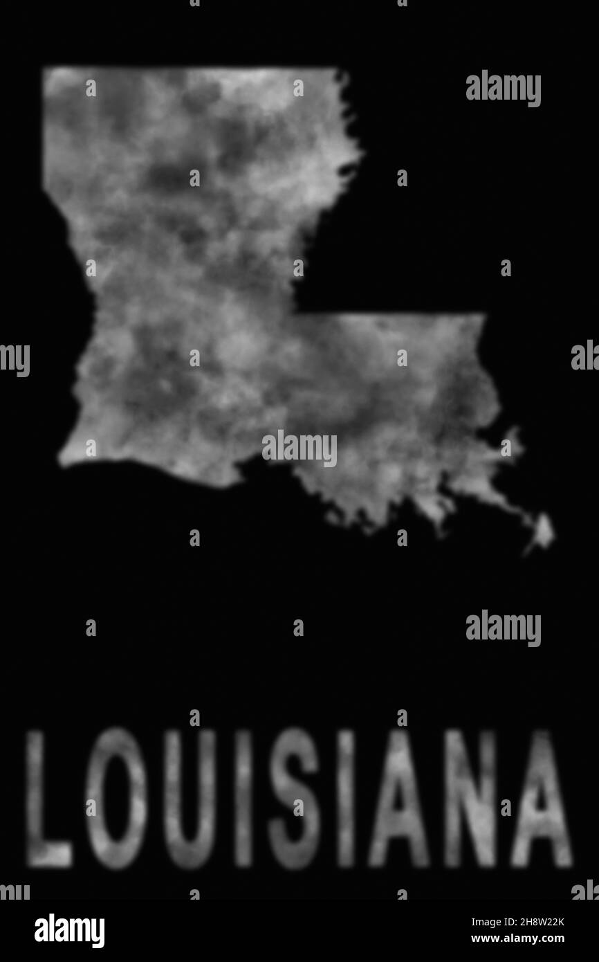 Map of Louisiana made of smoke, Air pollution, ecology Stock Photo Alamy