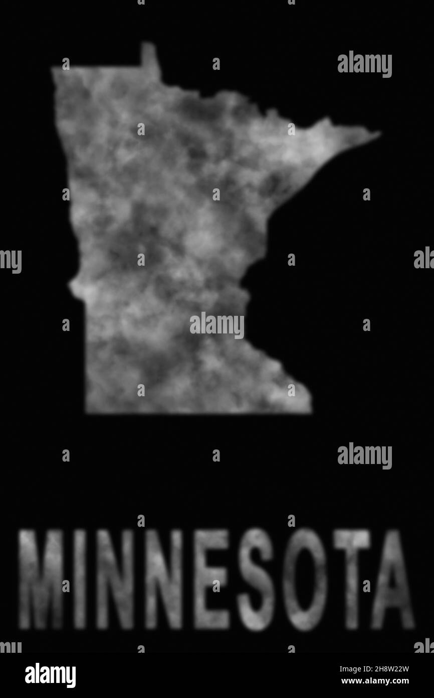 Map of Minnesota made of smoke, Air pollution, ecology Stock Photo Alamy