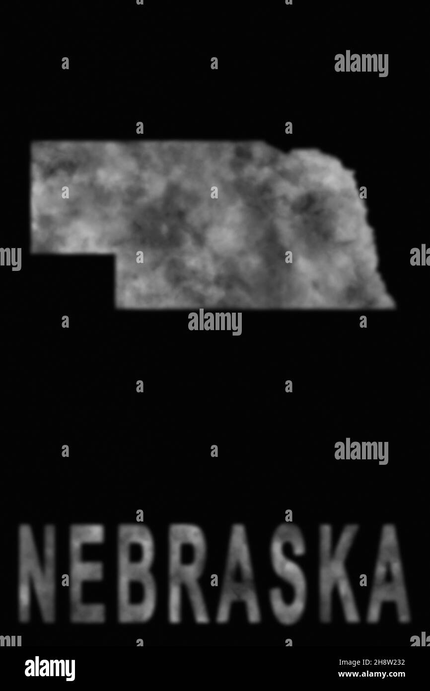 Map of Nebraska made of smoke, Air pollution, ecology Stock Photo Alamy