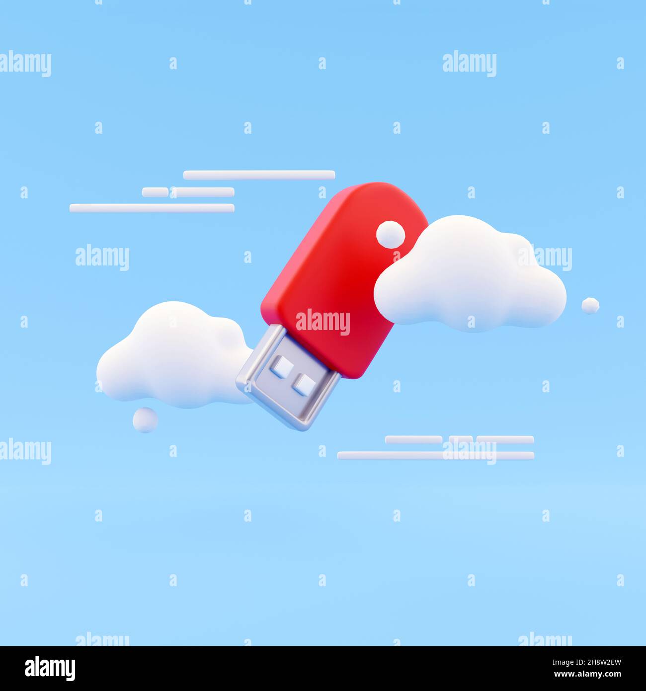 3d render flash drive icon. 3d rendering flash drive icon. Illustration ...