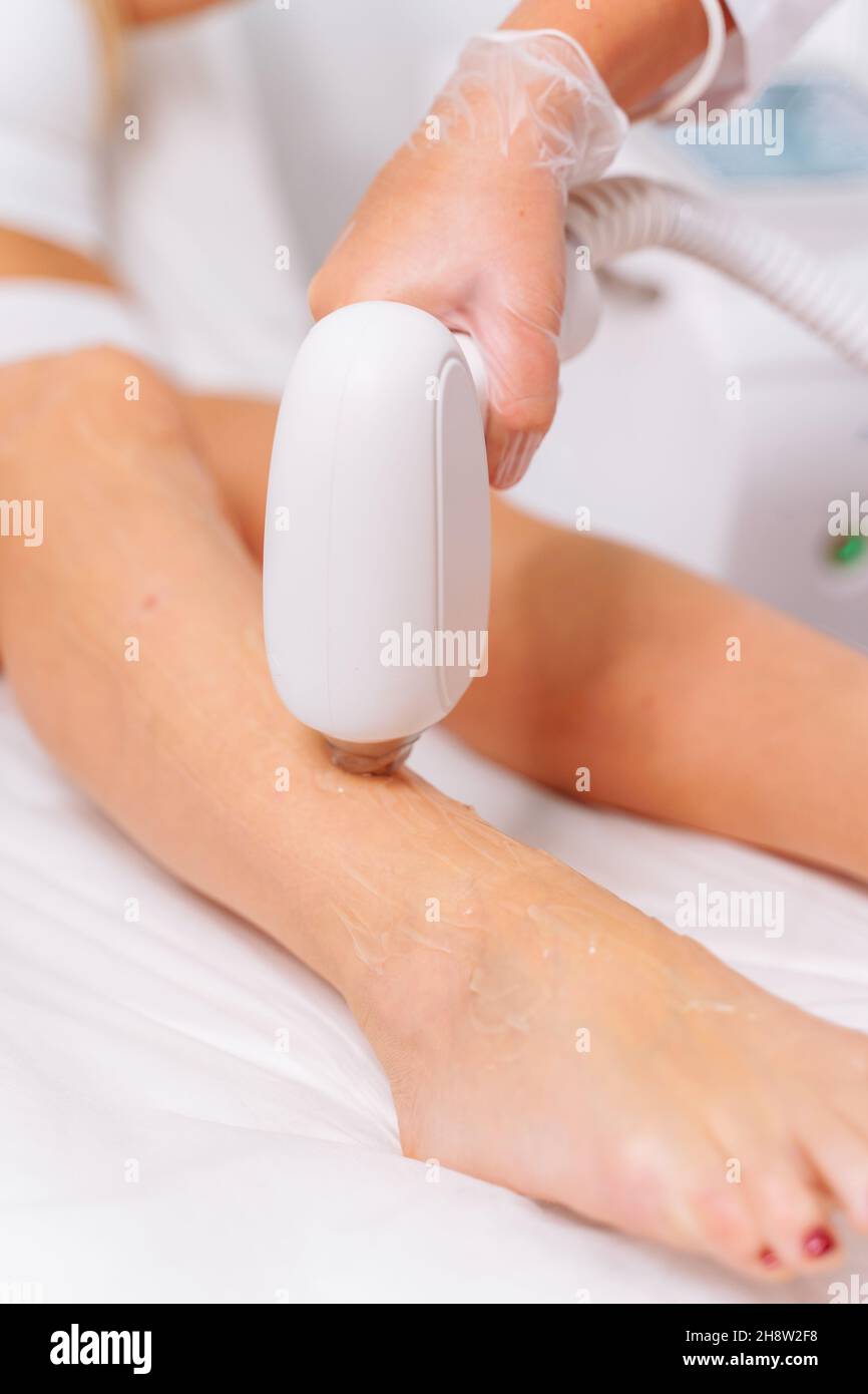 Laser epilation and cosmetology in beauty salon. Laser hair removal