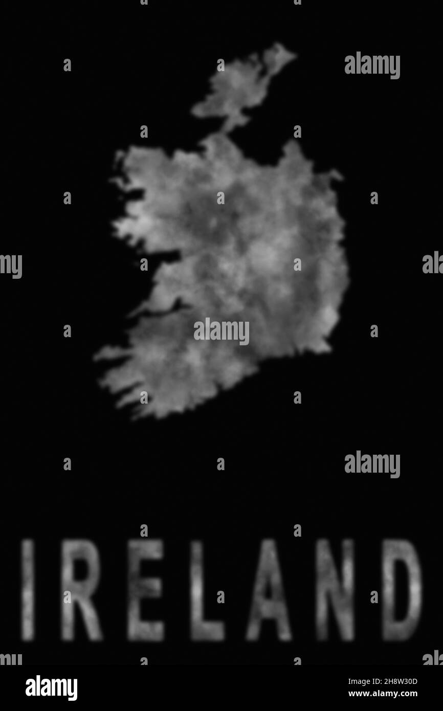 Map of Ireland made of smoke, Air pollution, ecology Stock Photo Alamy
