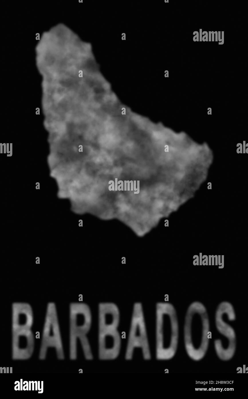 Map of Barbados made of smoke, Air pollution, ecology Stock Photo Alamy