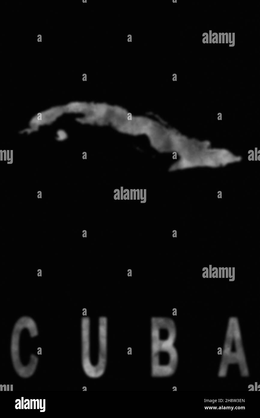 Map of Cuba made of smoke, Air pollution, ecology Stock Photo Alamy