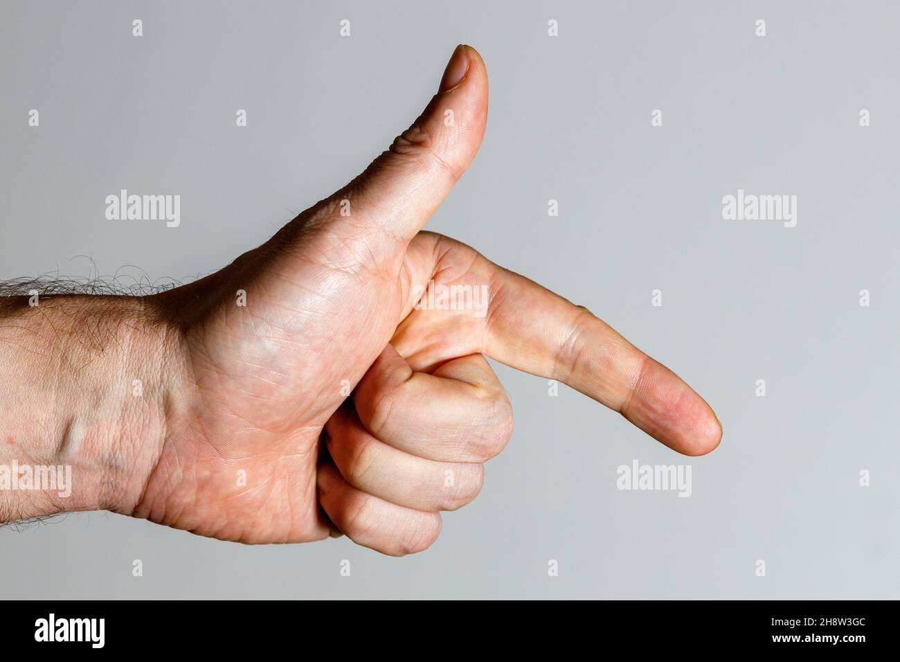A hand with 2 finger Stock Photo