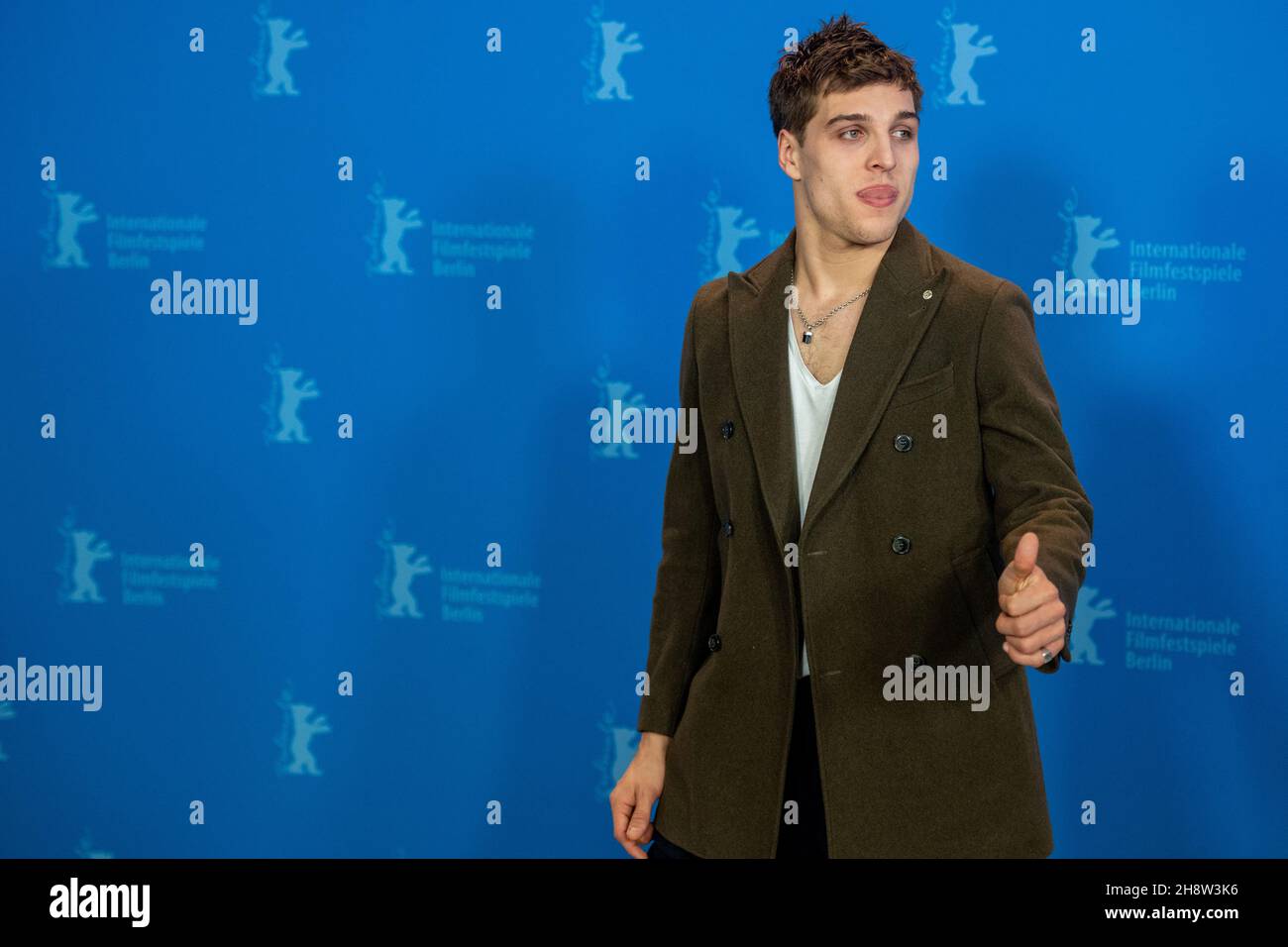 BERLIN, GERMANY-February 09: Jonas Dassler pose at the 'The Golden Glove' (Der Goldene Handschuh) photocall during the 69th Berlinale International Stock Photo