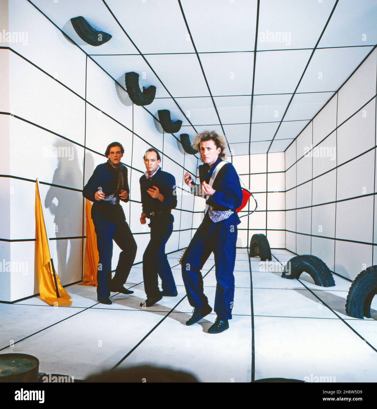 Palais Schaumburg, NDW-Rockband aus Hamburg, bei einem Promoshooting, Deutschland 1984. Stock Photo