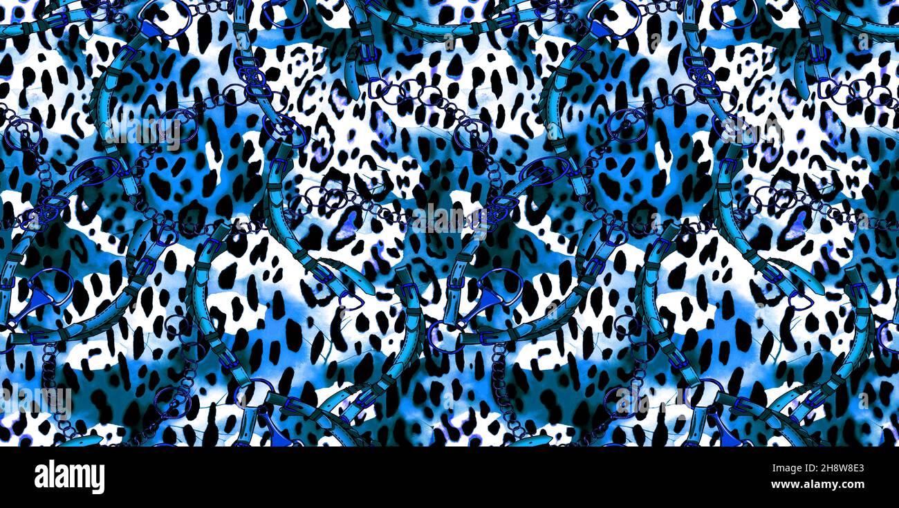 Seamless pattern made of abstract elements and shapes. Animal skin ...