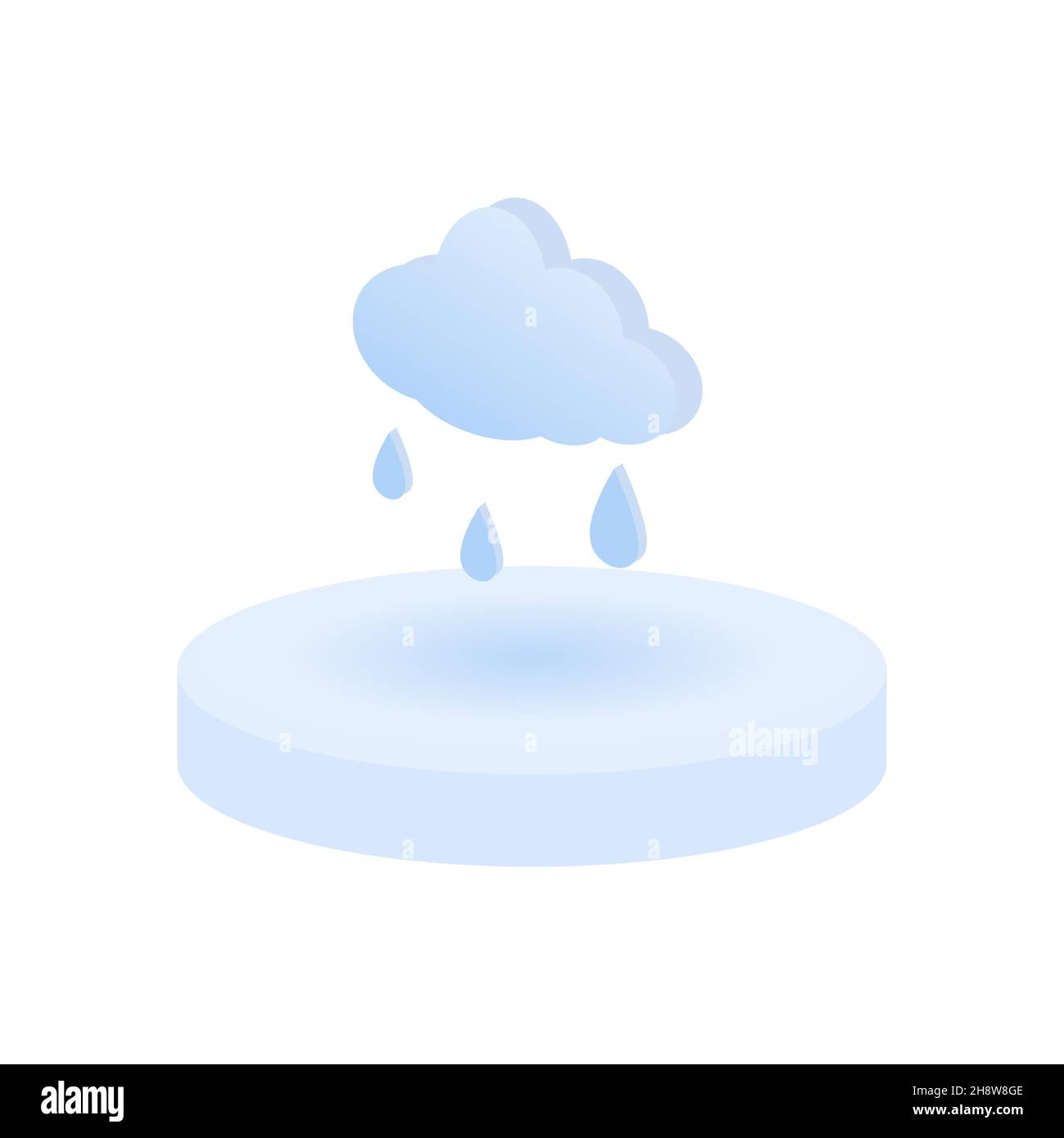vector weather forecast icon with bright background. Stock Vector