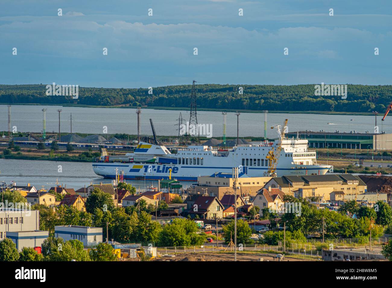 Klaipeda, Lithuania August 03, 2021Klaipeda seaport with ships