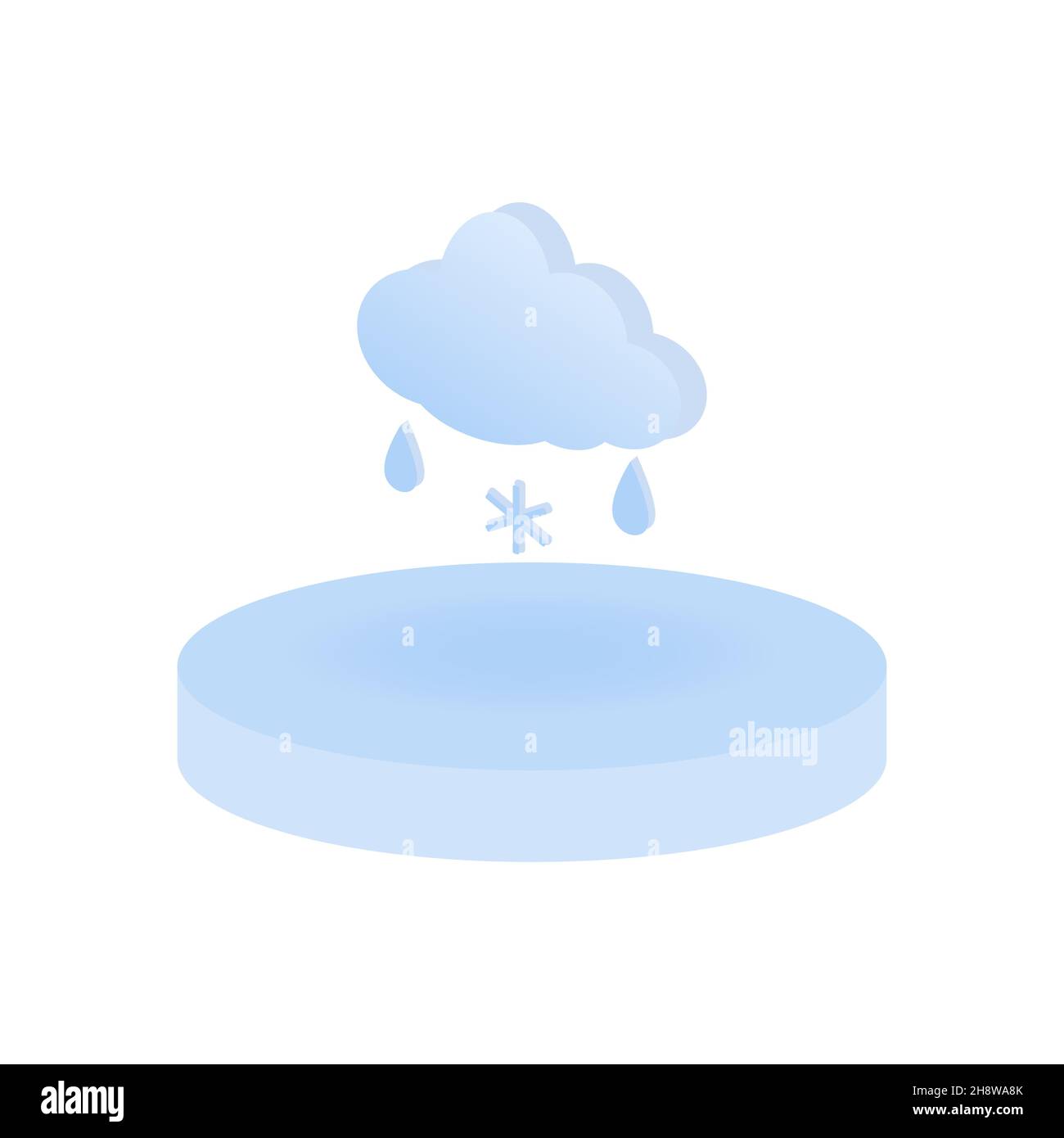 vector weather forecast icon with bright background. Stock Vector